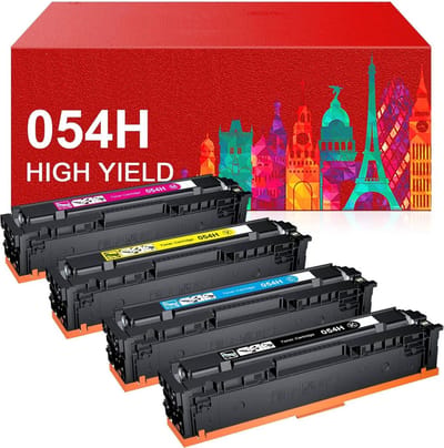 4-pack | Geschikt voor Canon 054 / 054H Toner cartridges - Multipack 4 Toners - Geschikt voor Canon i-Sensys LBP621CW - LBP623CDW - MF641CW - MF643CDW - MF645CX