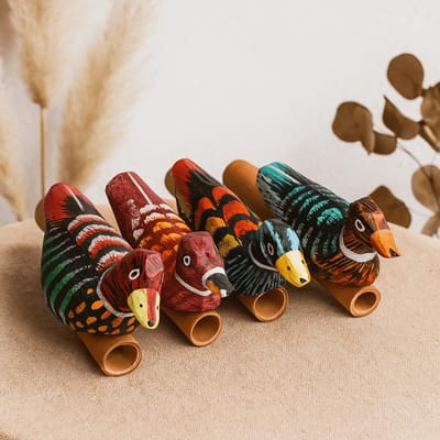 Houten Eendenfluitje – 1 stuk - Handgemaakt – Vogelgeluid