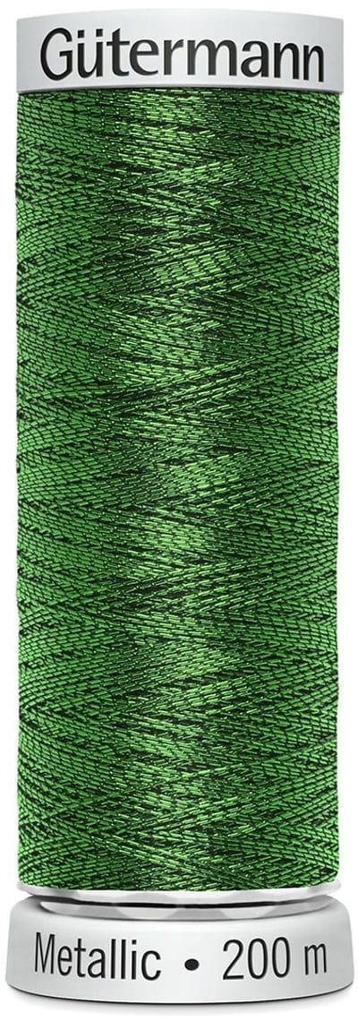 Gütermann Sulky Metallic borduurgaren, 200m, Kleur 7018 groen
