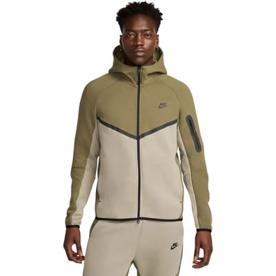 Nike tech fleece full-zip hoodie in de kleur groen.