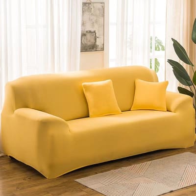 Elastische stevige bankhoes 1/2/3/4 zits hoes voor bank, bank, fauteuil, L-vormige hoekbankhoes, hoes voor woonkamer 1-seat 90-140cm beige
