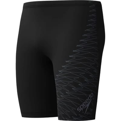 Speedo Medley Logo Jammer Heren Sportzwembroek - Zwart/Groen