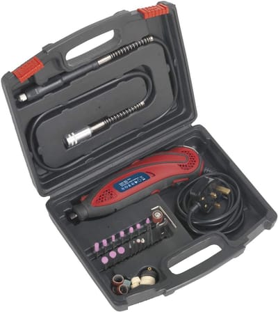 Multifunctioneel Gereedschap - Roterende Graveerset - Klusprojecten - Meervoudig Gebruik - 8 x 29 x 24.3 cm - rood