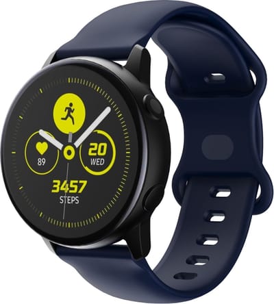 Siliconen bandje - geschikt voor Samsung Galaxy Watch 7 / Watch FE / Watch 6 / Watch 6 Classic / Watch 5 / Watch 5 Pro / Watch 4 / Watch 4 Classic / Watch 3 41 mm / Active / Active 2 / Watch 42 mm - donkerblauw