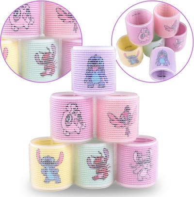 Stitch en Angel Disney Klittenband Haarrollers, 6st | walsdiameter- 55mm/5,5 cm