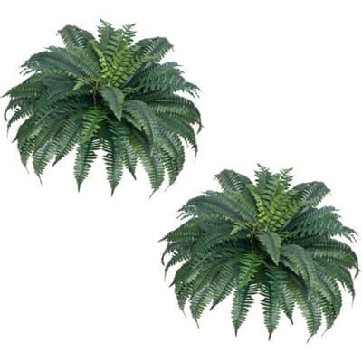 VEVOR Kunstvarens, 2-pack, diameter 110-120 cm, kunst Bostonvaren, kunstplant als wanddecoratie met 50 takken, kunstvaren voor thuis en kantoor (zonder bloempot)