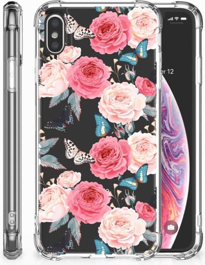 Apple iPhone Xs Max Case Butterfly Roses