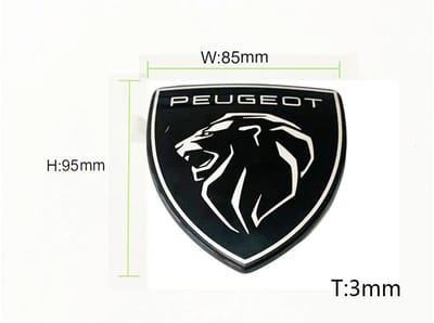 EMBLÈME LOGO PEUGEOT 95X85 mm 2008 3008 208 308 408 508