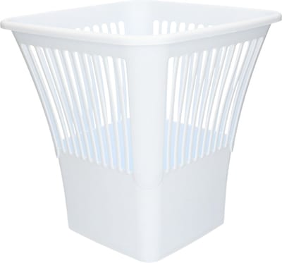 Plasticforte Afvalbak/vuilnisbak - prullenbak - plastic - wit - 30 cm