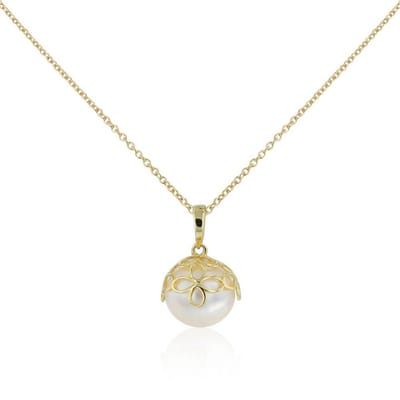 Luna-Pearls - 204.1462 - Hanger - Dames - 14K Geelgoud - Zoetwater gekweekte parel 9-9,5 mm