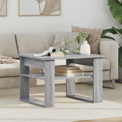 vidaXL - Salontafel - Grijs - Sonoma - 64 - x - 54 - x - 44 - cm - Bewerkt - hout