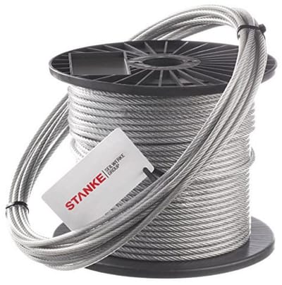 Verzinkte PVC Draadwaslijn 4mm - 50m Staalkabel voor Heffen en Transport