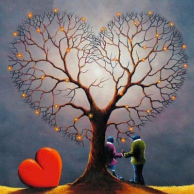 5D DIY diamantschilderij Cartoon liefde volledige boor ronde diamant borduurwerk 30x30CM