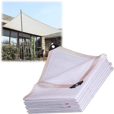 Schaduwdoek Gaasdoek - Zonnedoek Tuinnet - Planten Beschermen - 90% Schaduw UV-bestendig - 3x12m - Wit