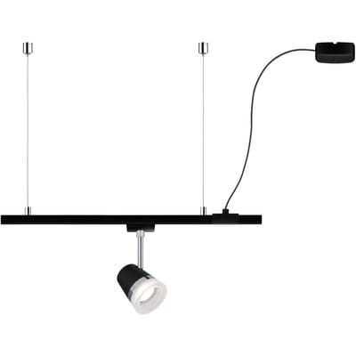 Paulmann URail eindvoeding hangend - Railverlichting accessoire - Zwart mat - Toebehoren - railsysteem