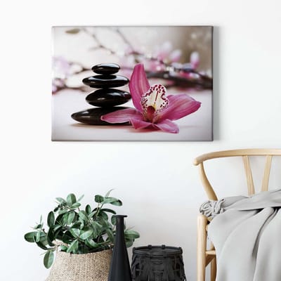 Canvas print DD123042 Orchid A.S. Création 0,7 x 0,5 m Roze Kantoor Hal/Gang Keuken Slaapkamer Woonkamer