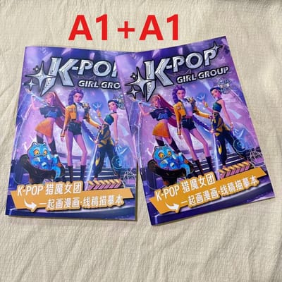 Kpop Devil Hunter Kleurboek Anime Karakters Rumi Mila Zoe Schattig Lijntekening Boek Kinderen Schrijfwaren Cadeau