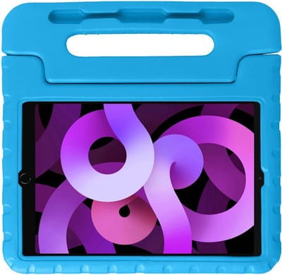 Hoesje - Geschikt voor Apple iPad Air 6 (2024) - 13 inch - 6e Generatie - M2 - Kinderhoes Shockproof Bumper - Kidsproof Case - Tablet Hoes - Kinder Hoes Cover - Blauw
