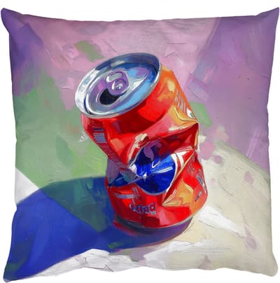 Sierkussens - Kussentjes Woonkamer - 50x50 cm - Frisdrank - Blik - Paars
