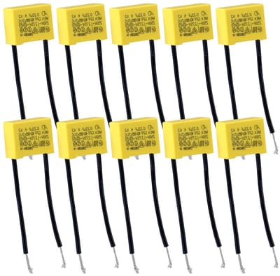 10 Stuks LED Capacitor voor Flitsen, Interferentie Capacitor 0.22µF, 275V, X2 Radiaal, Geschikt voor LED Verlichting en Elektronische Toepassingen