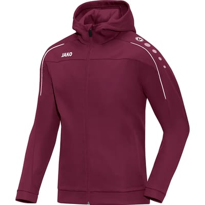 Jako Classico Jas Met Kap Heren - Bordeaux | Maat: 4XL