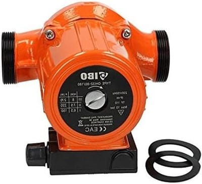 Circulatiepomp Verwarming - Verwarmingspomp - Water Ciculatie - Handmatige Toerentalregelaar - 180 mm Inbouwlengte - Grijs