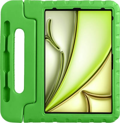 Hoes - Geschikt voor Apple iPad Air (2024/2025/2026) - 13 inch - Kinderhoes Shockproof Bumper - Kidsproof Case - Tablet Hoesje - Kinder Hoesje Cover - Groen