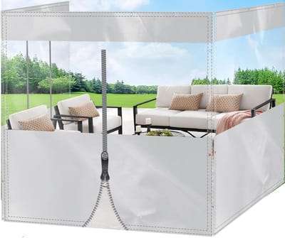 Waterdicht Dekzeil - Beschermend Zeil - Buiten Beschermen - Met Ritssluiting - 23 x 16 m - Wit