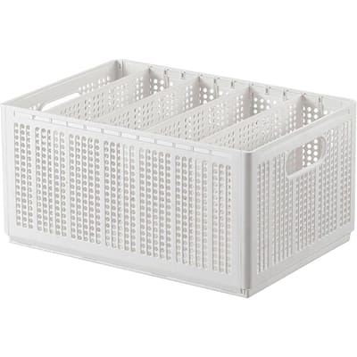 Kledingkast Opvouwbare Broeken Opbergdoos Puur Wit Verstelbare Verdelers Robuuste Verdeelde Kledingopslag white