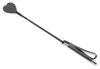 Smart Moves - Paardrijzweepje - Hartvormige Flap - 56 cm - Zwart