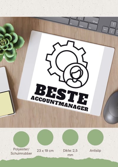 Akyol - beste accountmanager Muismat - Beste accountmanager - collega - welkom - afscheid - 23 bij 19 cm