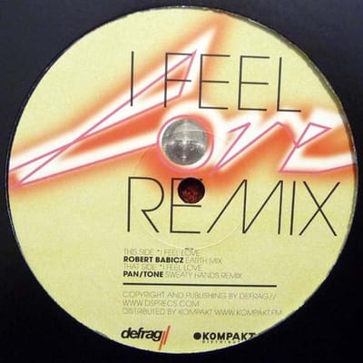 Disque 12 pouces GUI BORATTO - I Feel Love - Remix DFRG28 Defrag Sound Pr 2010 Italie Dance & Electronica Occasion white