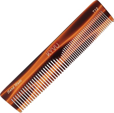 Handgemaakte Haar Kam - Cellulose Acetaat Kam - Dagelijkse Styling - Fijne Grove Tanden - 655 Inch - Schildpad Kleur