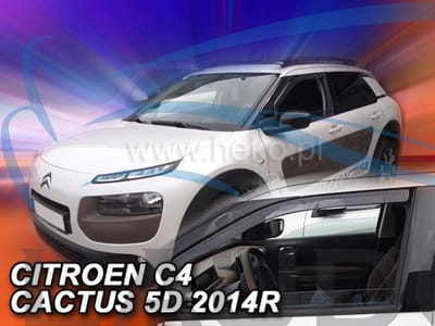 Citroen C4 Cactus zijwindschermen tbv model 2014-2020 donker getint pasvorm merk Team Heko tbv voordeuren L+R