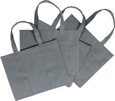 Draagbare Tassen Set - Opbergzakken - Organiseren van spullen - Veerkrachtig non-woven materiaal - 41 x 33 cm - Grijs