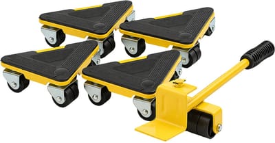 Meubellifter - 5-delige Set - Geel - Eenvoudig Verplaatsen van Meubels - Meubellift - Meubelverplaatser