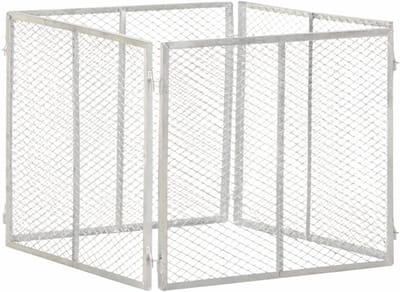 Tuincompostbak - Metalen bak - Afval verwerken - Efficiënte luchtcirculatie - 85 x 85 x 70 cm - Zilver