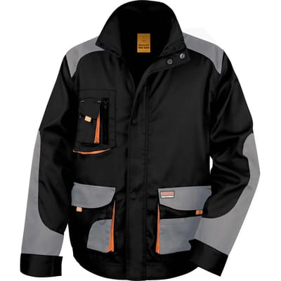Result Lite Jacket RT316 - Black/Grey/Orange - 3XL