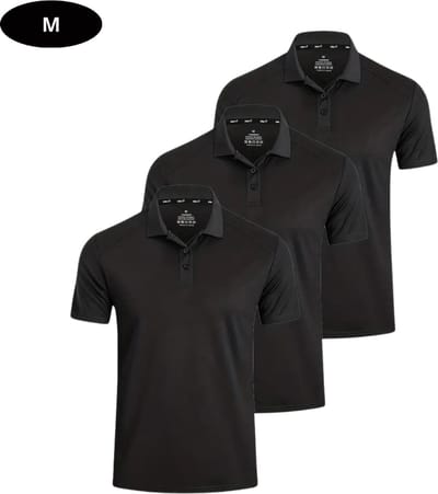 Bovista Golf Shirt Heren - T-shirt - Golfkleding - Golfen - Golf Accessoires - Polo Shirt - Zwart - Maat M