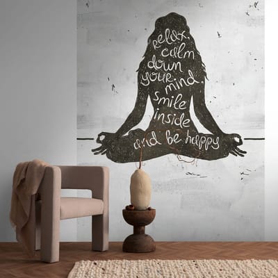 Fotobehang Profhome 398561-GU vliesbehang hardvinyl warmdruk in reliëf glad in betonlook mat zwart wit 1,59 m x 2,8 m