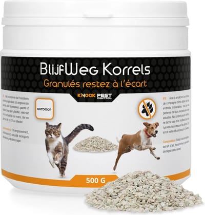 Knock Pest Control BlijfWeg Huisdieren korrels 500 gram - Afweermiddel - Voor buiten - bij ongewenste plekken - Tegen urineren