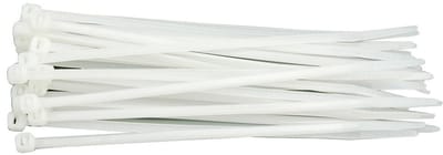 Vorel - Plastic Kabelbinders - 370x4,8mm - Wit - Versterkte Scheurbestendigheid