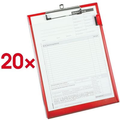 Werkordermap met klem EASY OPEN A4 per 10 stuks - Rood