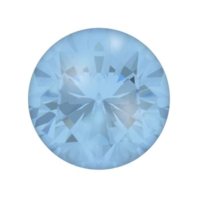 Quiges - Eligo Verwisselbaar Glas geslepen 8 mm Rond Zirkonia Licht Blauw voor Zilveren Ring - 8mm - ER8R003