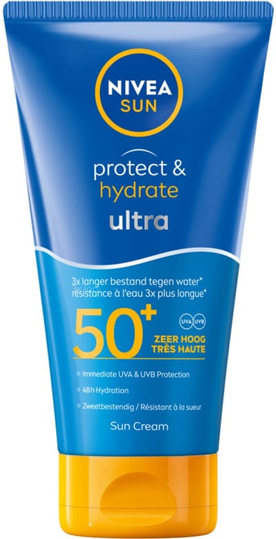 NIVEA Sun Protect & Hydrate Zonnebrandcrème Ultra SPF 50+ - 2 x 150 ml voordeelverpakking