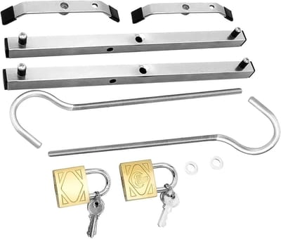 Ladderklemmen Dakdragers - Laddersloten Bevestiging - Veilig Transport Ladder - Stevig IJzer Materiaal - 2 Stuks - Zilverkleurig