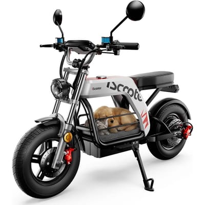 iScooter DX5 Pro Elektrische Step met Opbergruimte, 52V 20Ah Batterij, 17” Off-Road Banden zilver