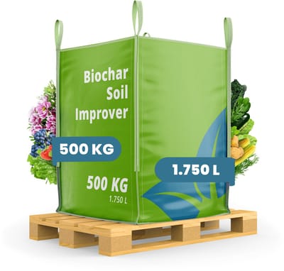 Biochar Plantaardige Houtskool Bodemverbeteraar - 500 Kg - 1750 L - Organische Bodemverrijker - Verhoogt De Bodemvruchtbaarheid - Vermindert Stikstofverlies - Stabiliseert De Ph - Bevordert De Microbiële Biodiversiteit - Organifer