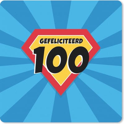 Muismat 20x20 cm - Mousepad Jubileum - Jarig - Verjaardag - Muismatten