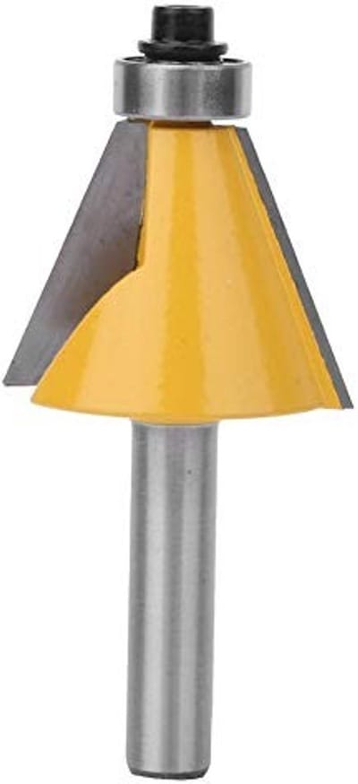 Dailygoods- Bovenfrees 8 mm schacht - Lijmfrees/Randfrees - Houtbewerking - 22,5 graden - Geschikt voor MDF/Massief Hout - Professionele Kwaliteit - Freesbit